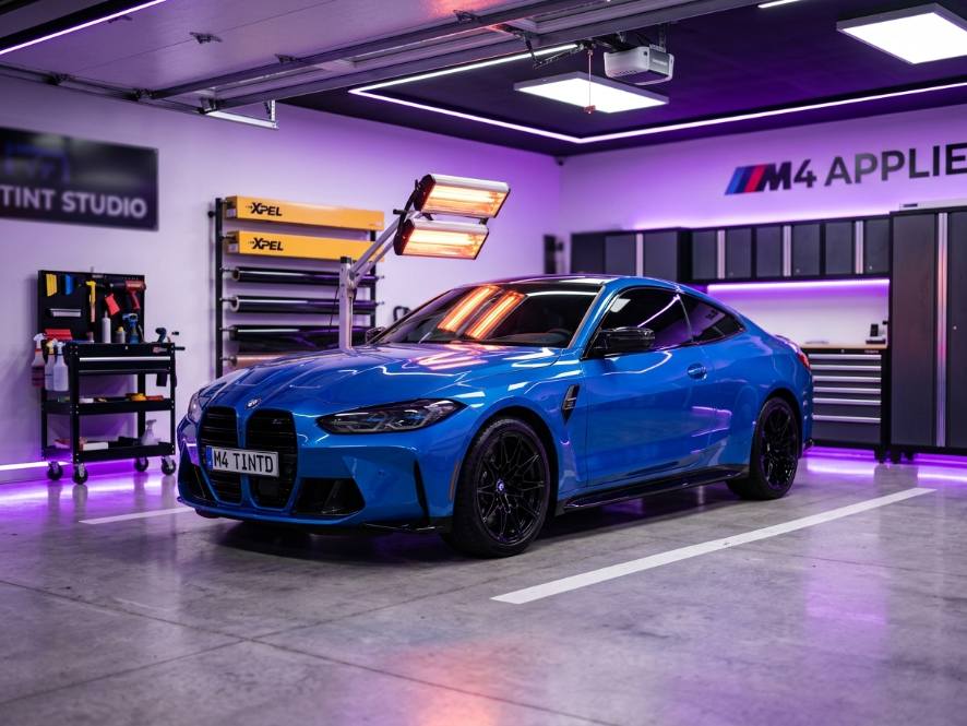 Heat rejecting ceramic tint in the install bay