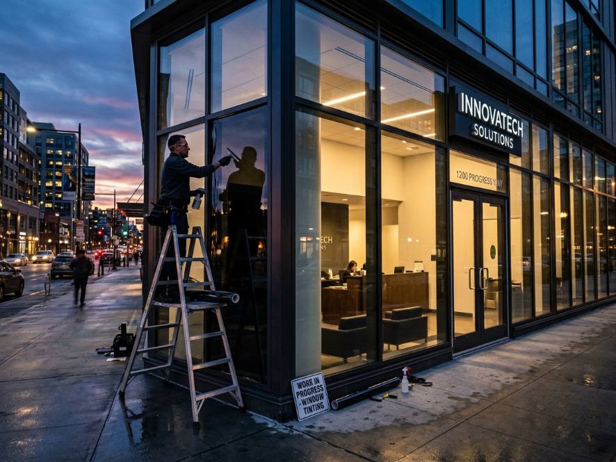 Commercial flat glass tinting