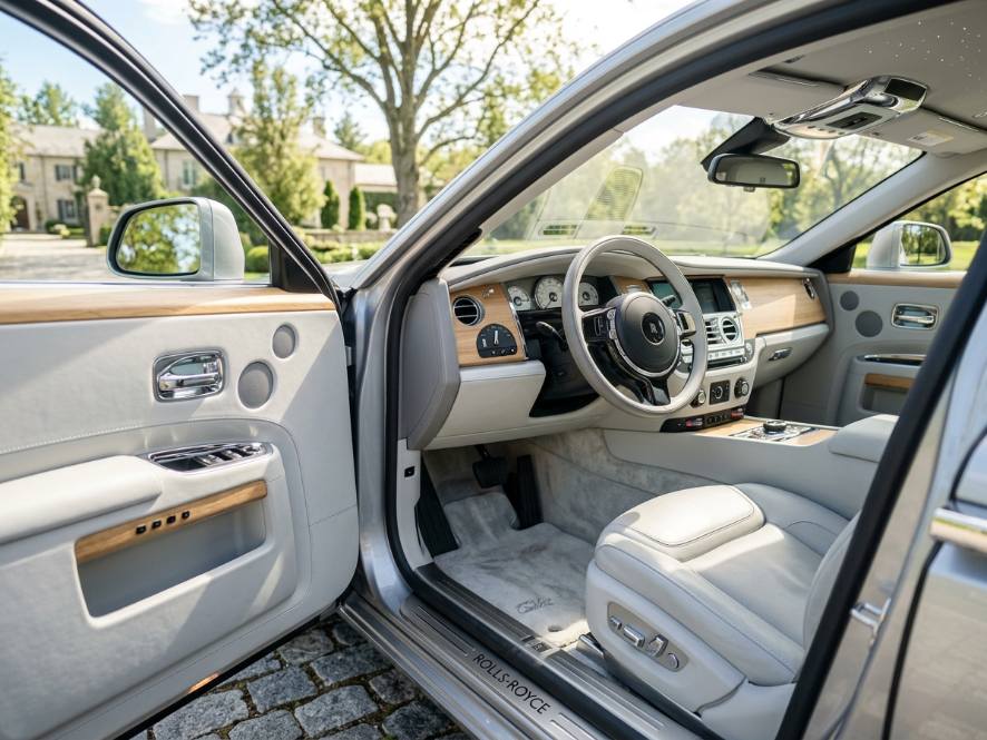 Fresh clean interior with door open