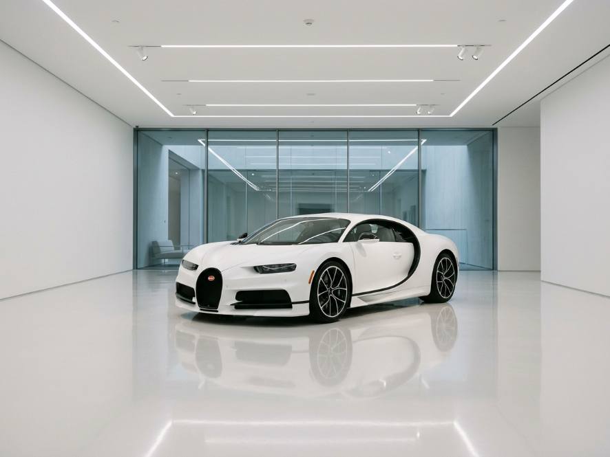 Bugatti Chiron in the Meridian showroom