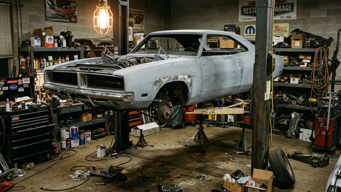 Classic muscle car restoration
